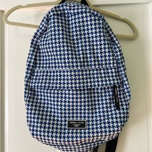 Kendall & Kylie Navy and White Houndstooth Backpack